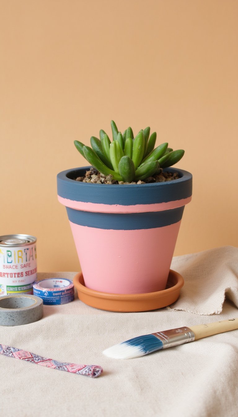 5. Painted Terracotta Pot Upgrade