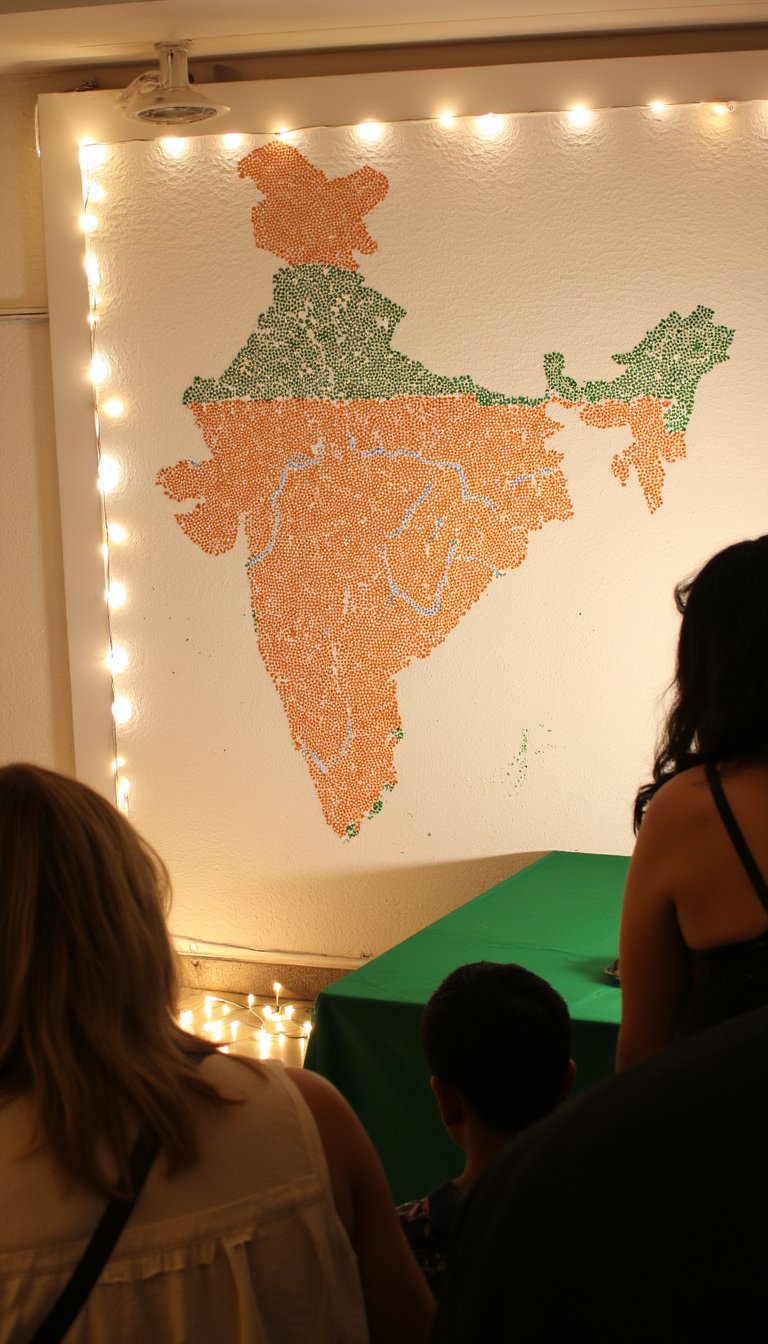 14. Map of India Highlight Wall