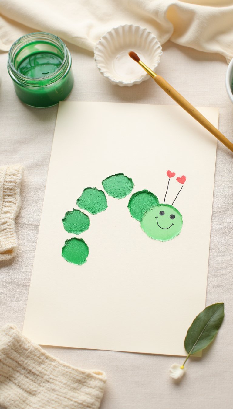 11. Footprint Caterpillar Keepsake