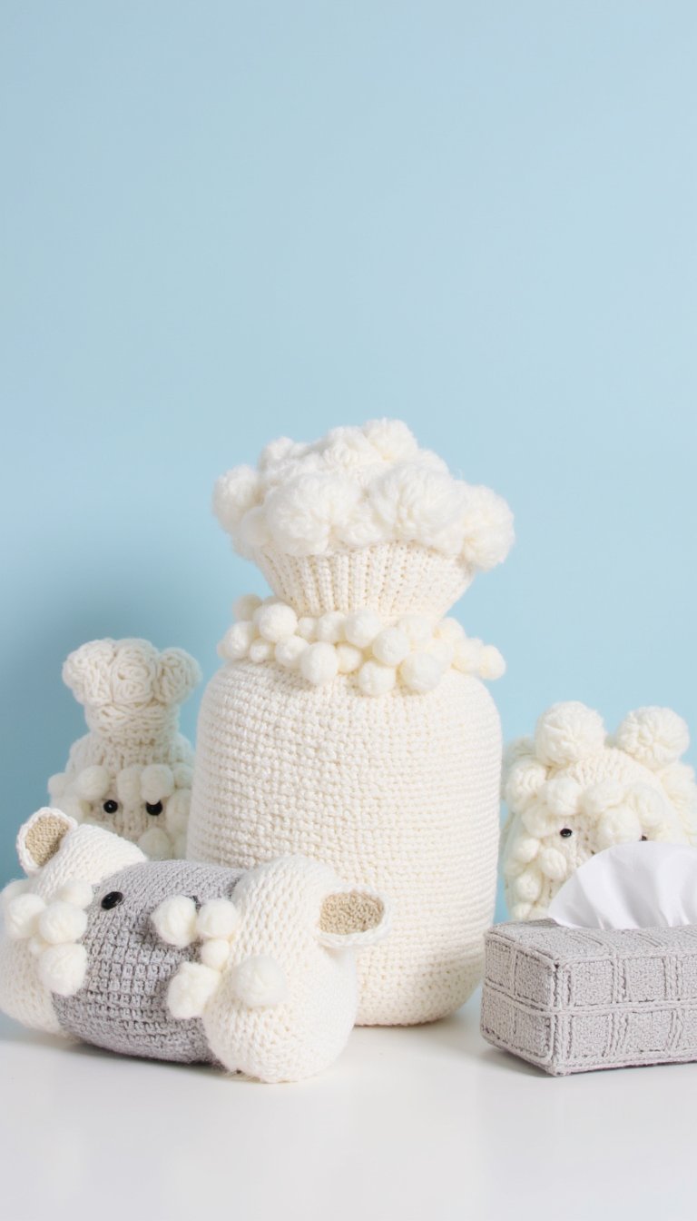 26. Crocheted or Knitted 'Cloud' Cozies