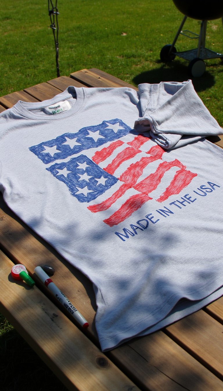 3. "Made in the USA" with Fabric Markers