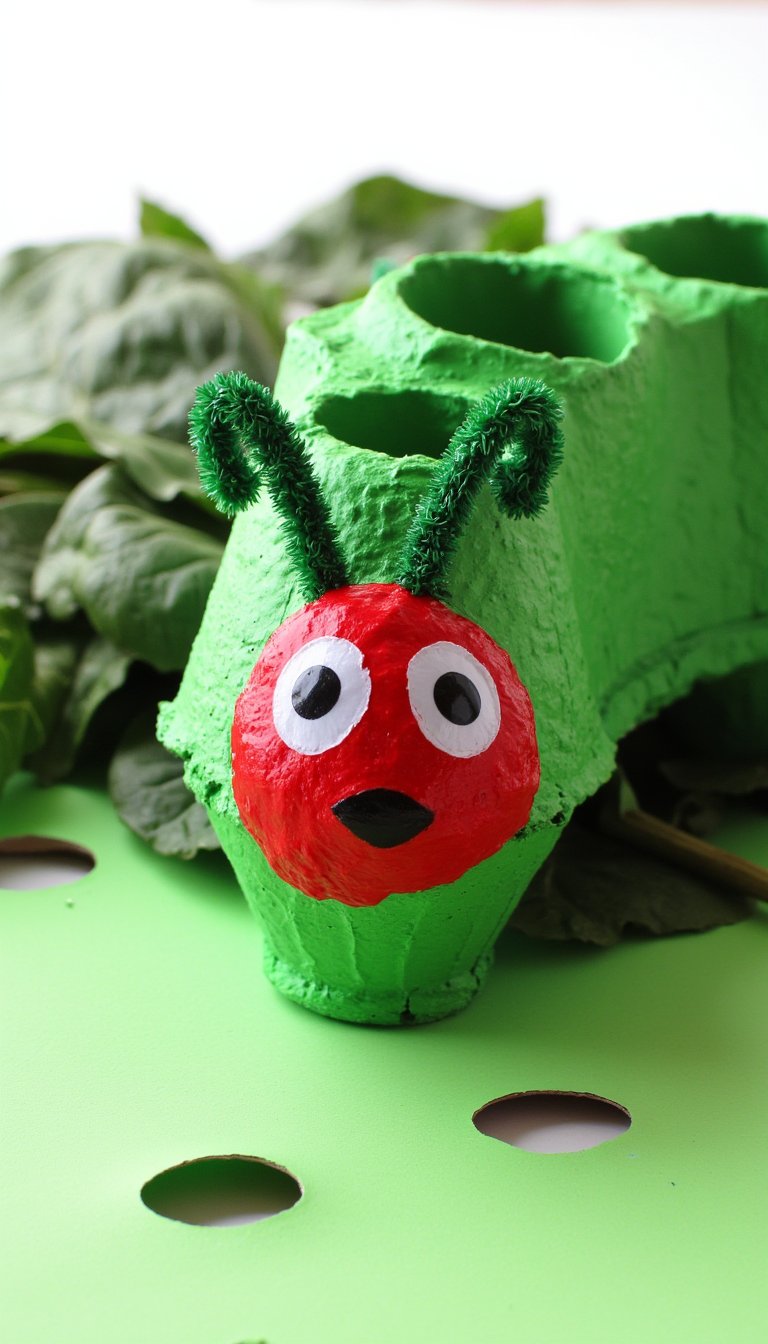11. Egg Carton Very Hungry Caterpillar