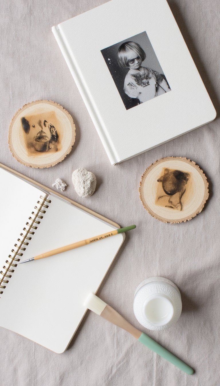 11. Photo Transfer Coasters or Notebooks