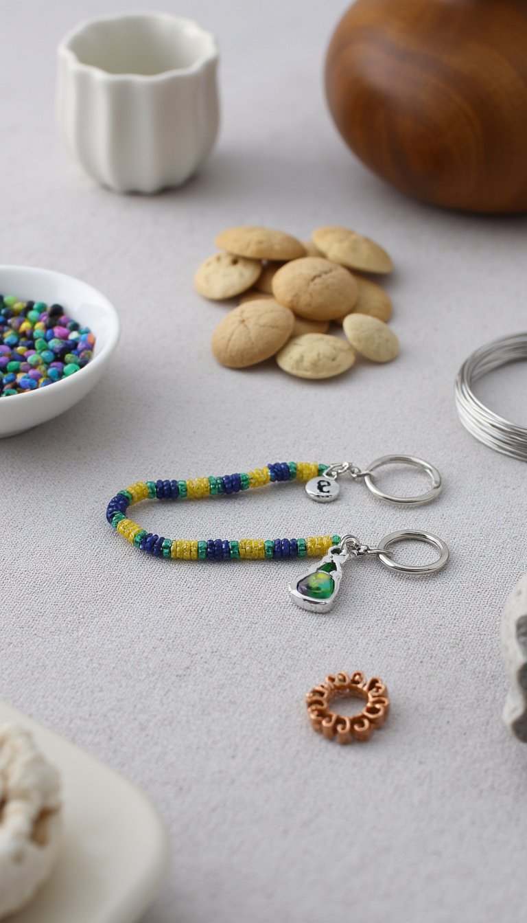 3. Beaded Keychains