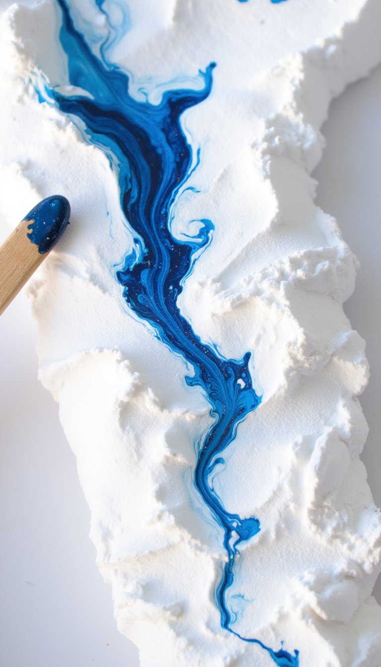 8. Shaving Cream Marbled Rain Clouds