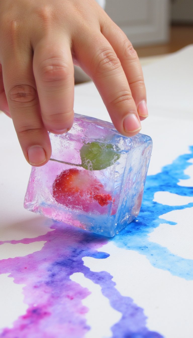 1. Melting Ice Cube Paintings