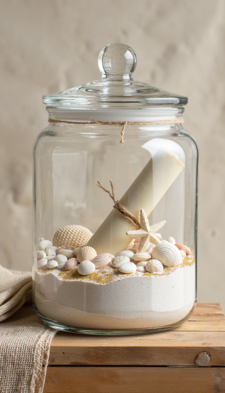 12. Seashell & Sand Memory Jar