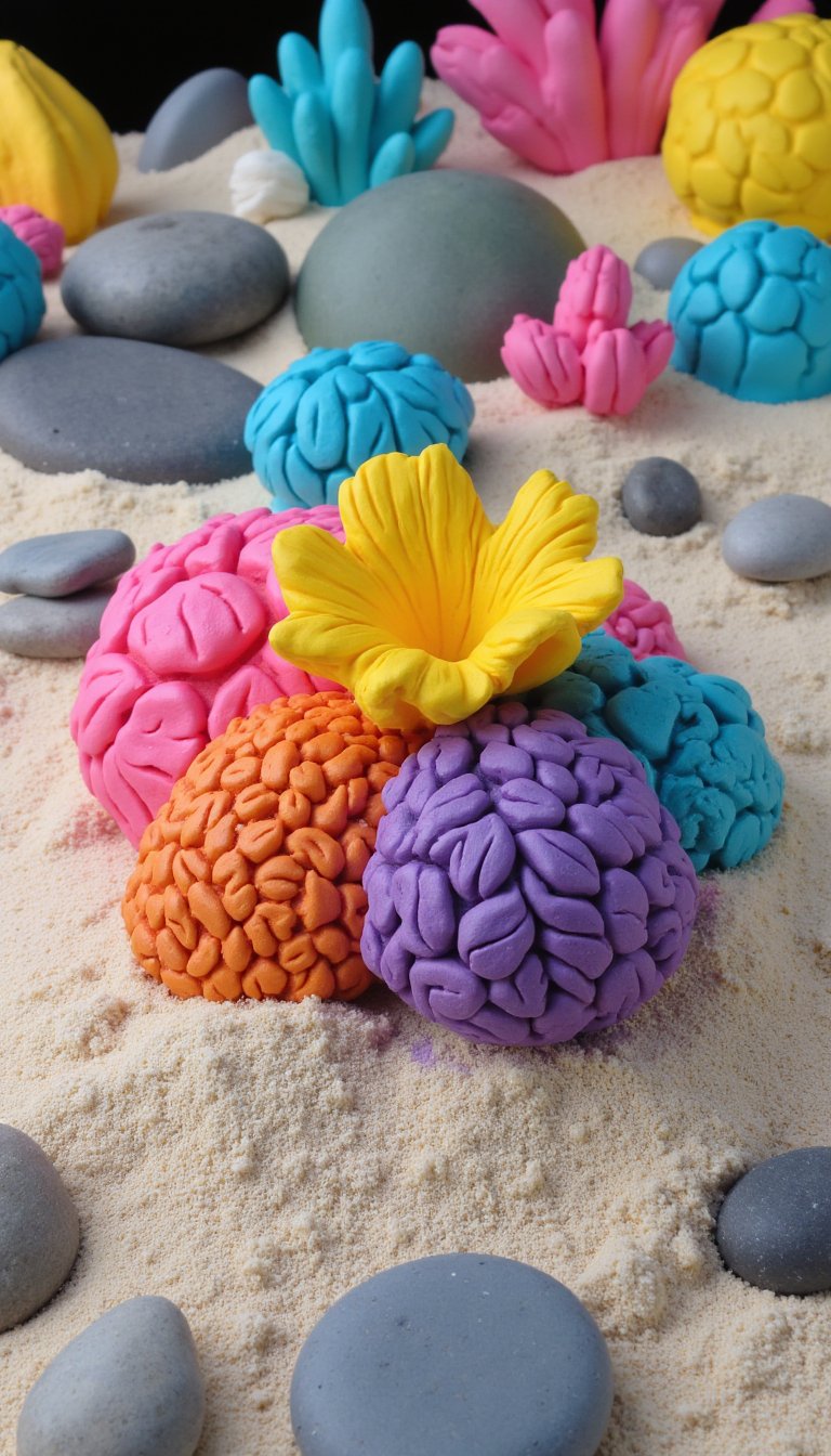 14. Coral Reef Clay Sculptures