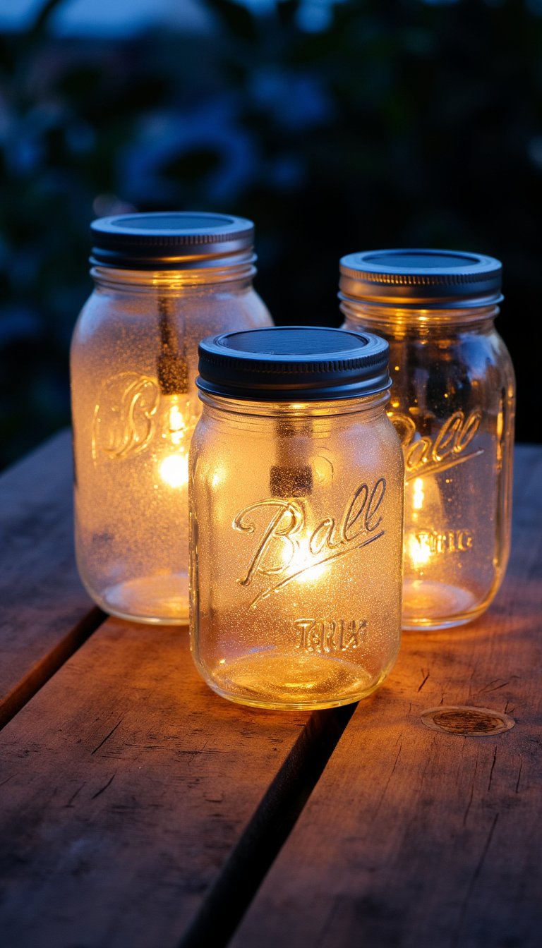 4. Make Solar-Powered Mason Jar Lights