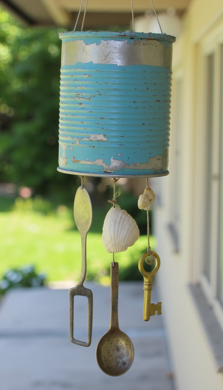 3. DIY Wind Chimes from Kitchen Scraps