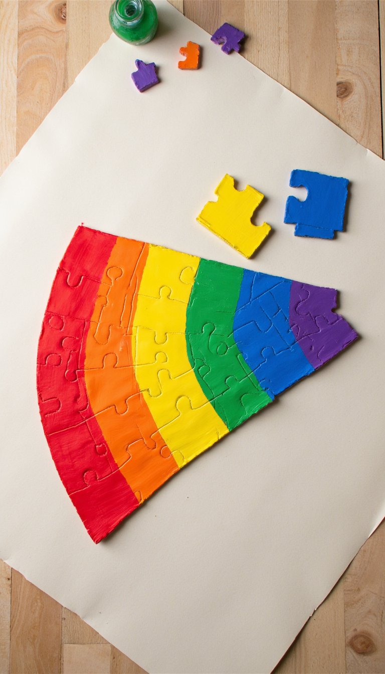23. DIY Rainbow Puzzle