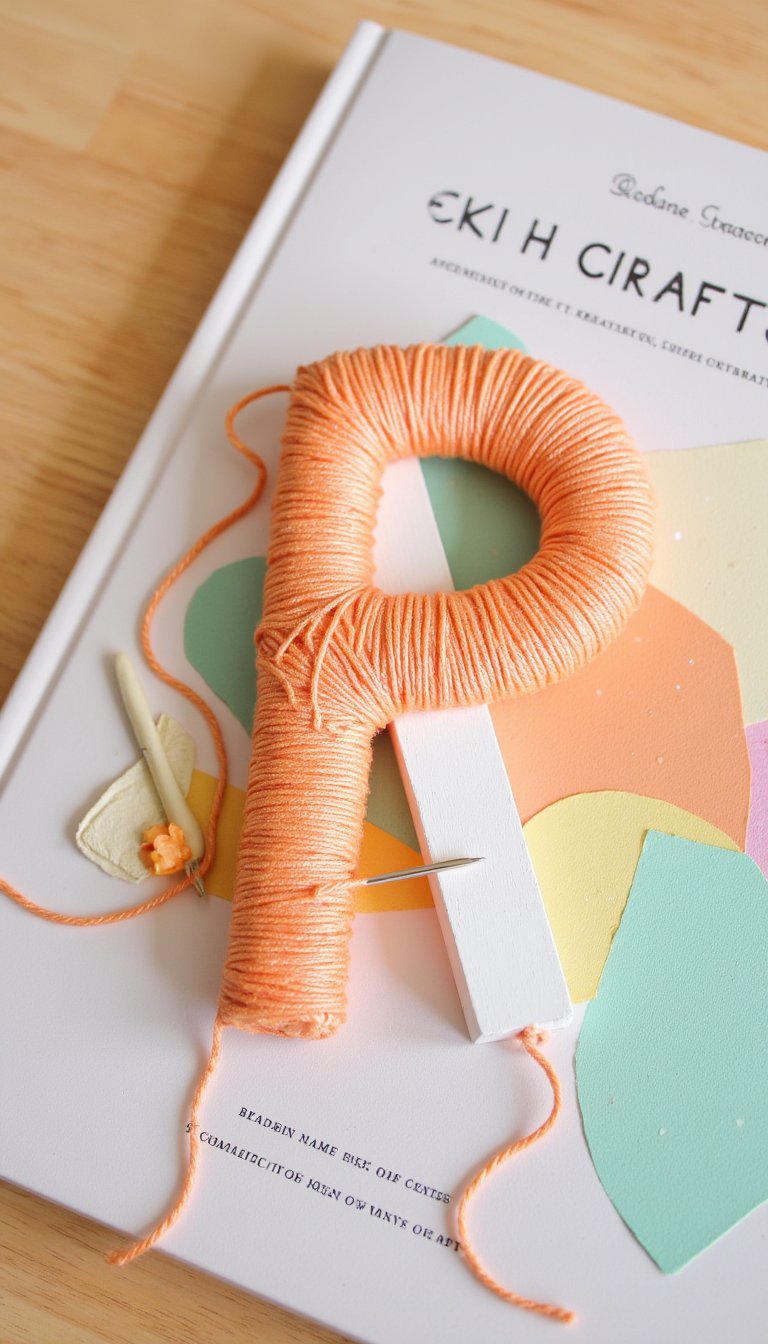 9. Yarn-Wrapped Monogram