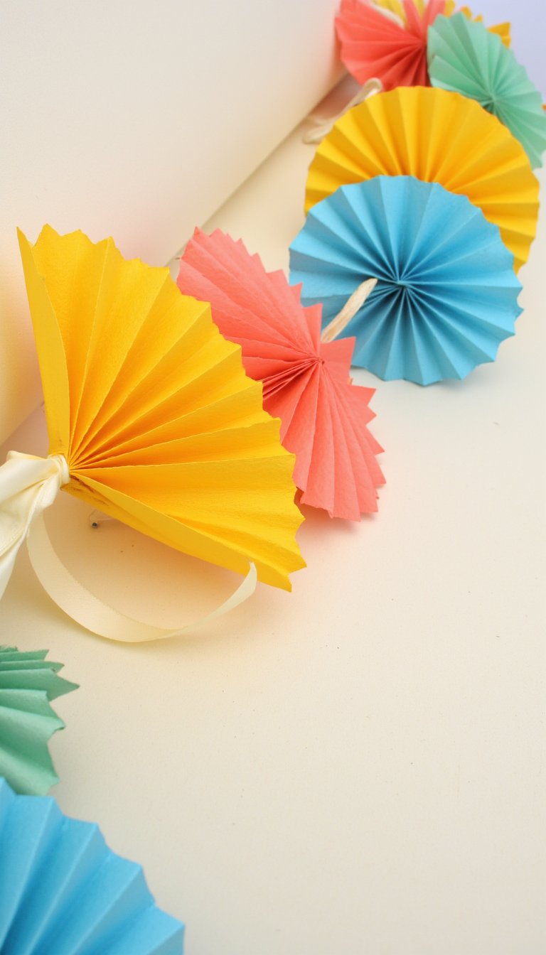 9. Cheerful Paper Fan Garland