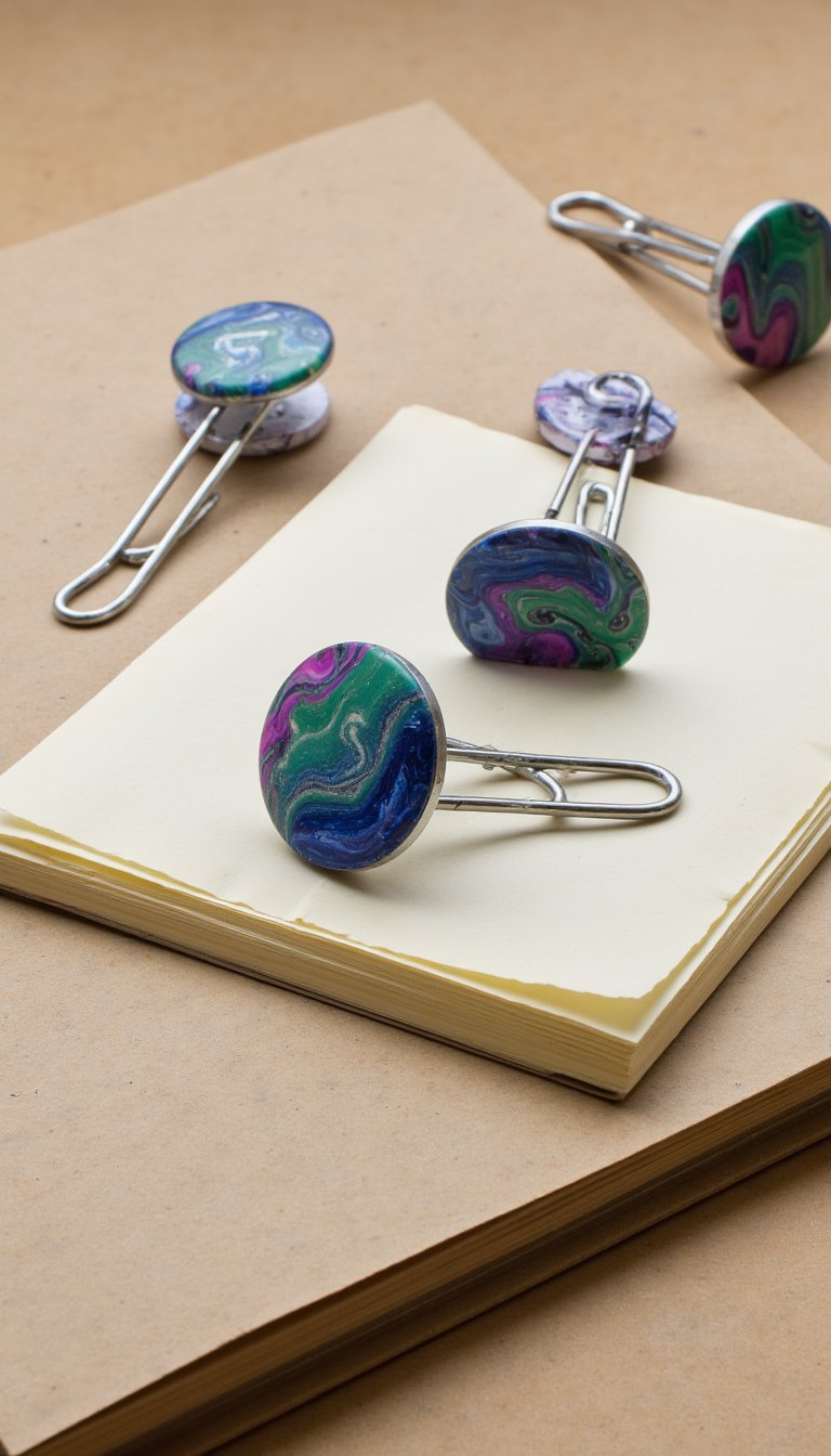 27. Mini Marbled Paper Clips