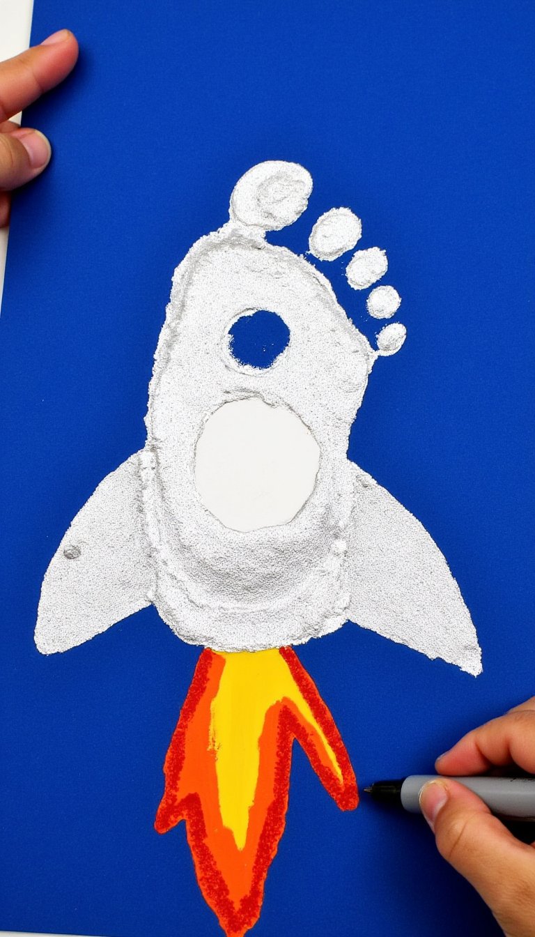 5. Footprint Rocket Ship