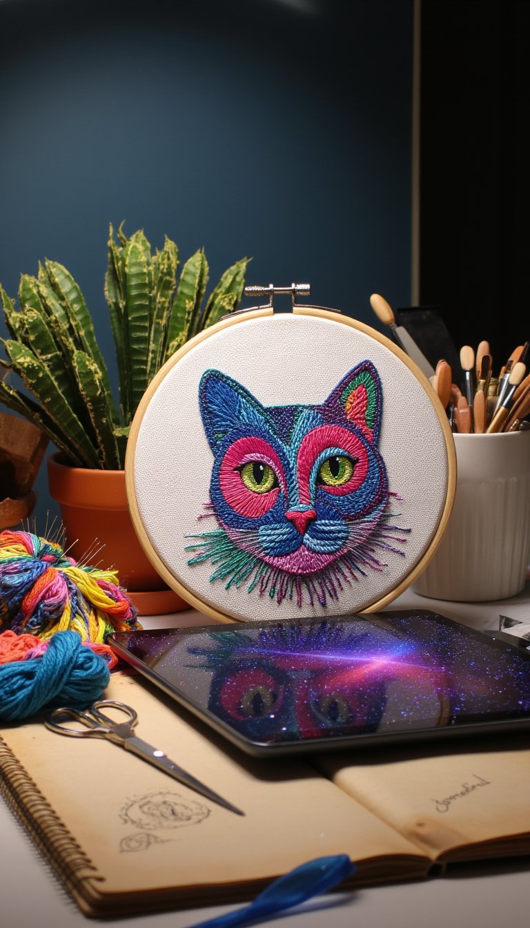 1. AI-Generated Cross-Stitch Patterns