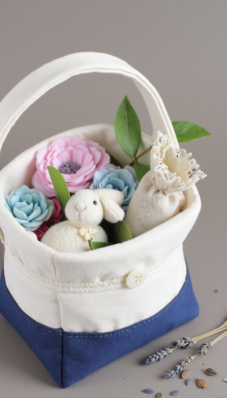 8. No-Sew Fabric Scrap Basket