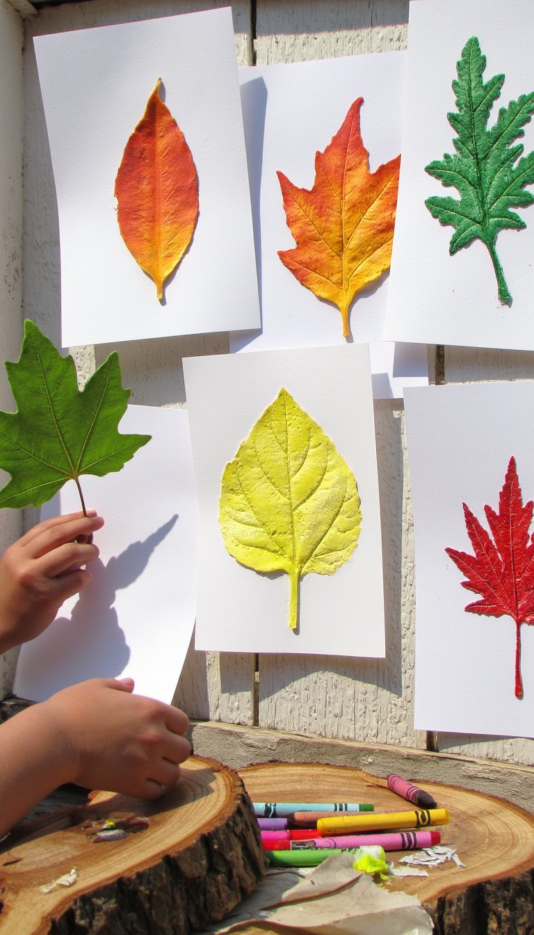 11. Leaf Rubbing Art Gallery