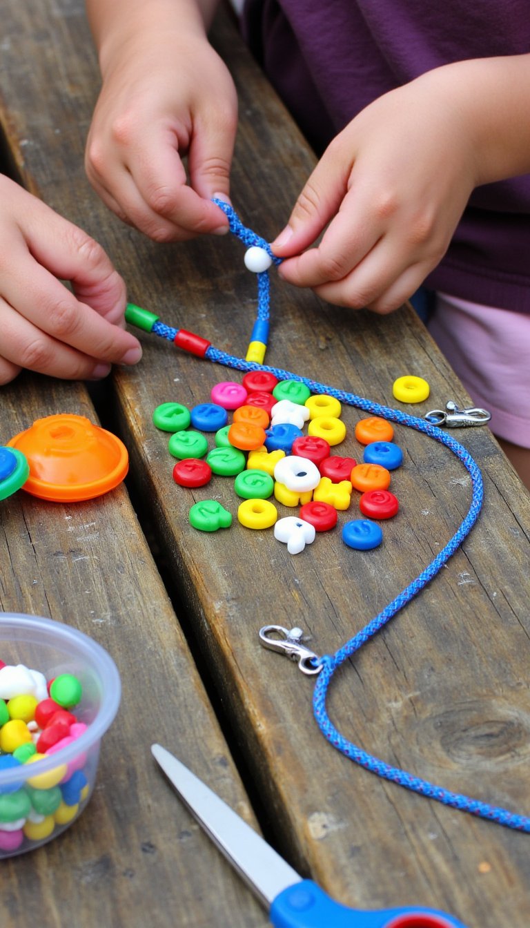 11. Beaded Keychains or Zipper Pulls
