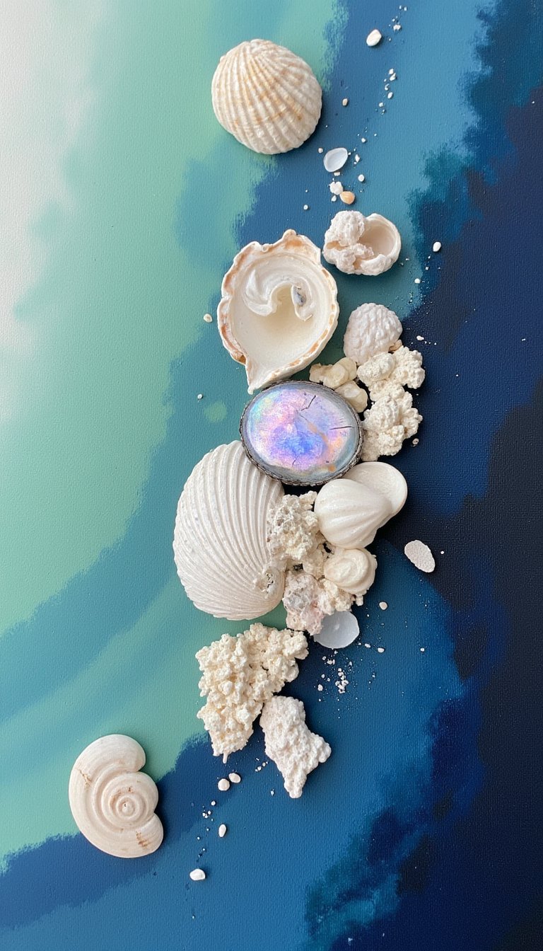 17. Textured Seashell Canvas Art
