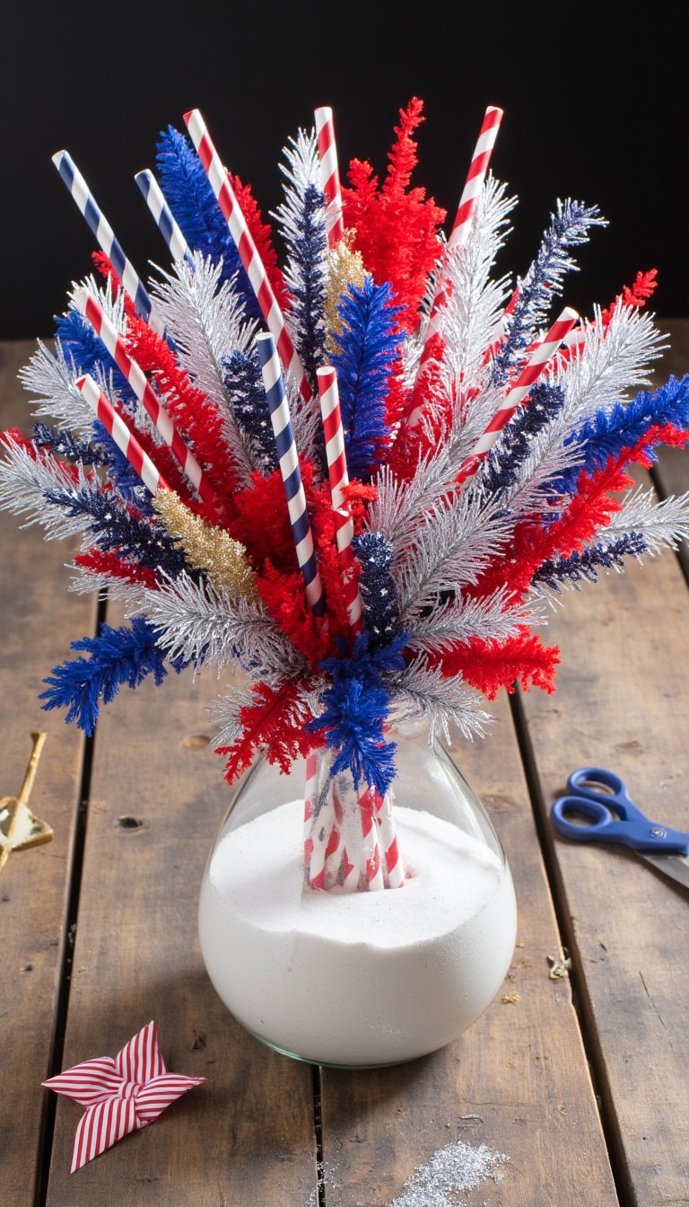 5. Firework-Inspired Centerpiece