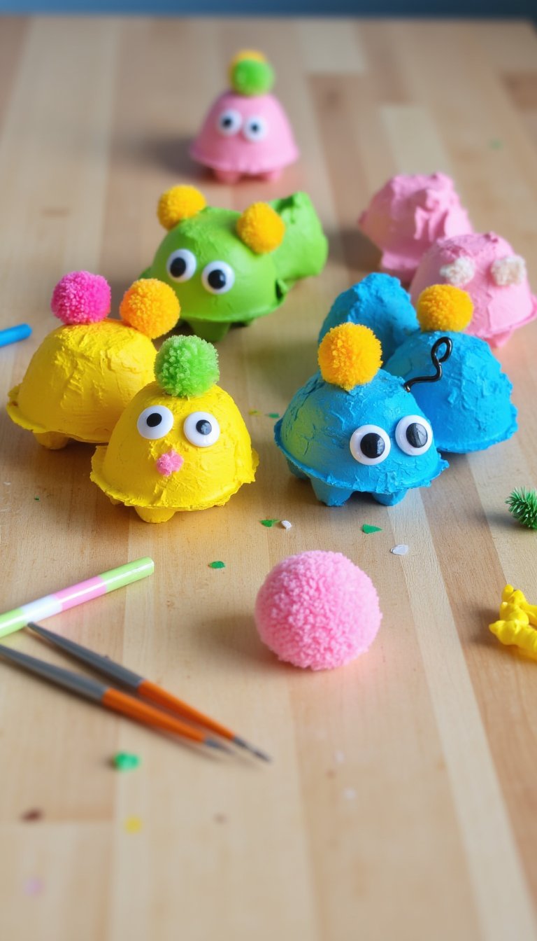 26. Egg Carton Critters