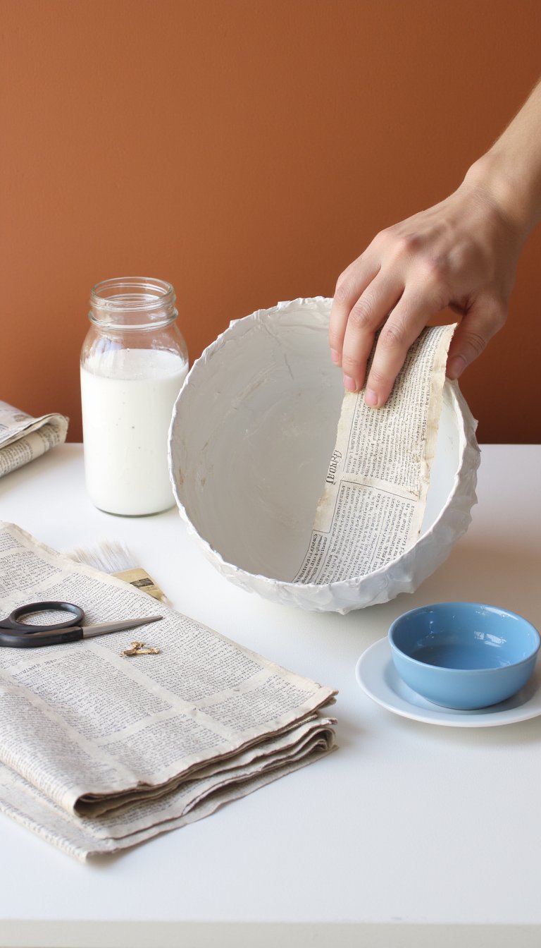13. Paper Mache Bowl (The Clean Way)