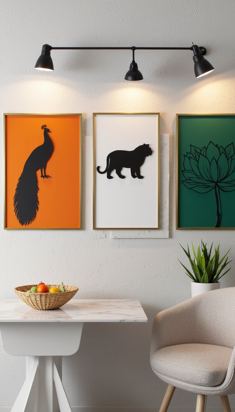 16. DIY National Symbol Silhouettes