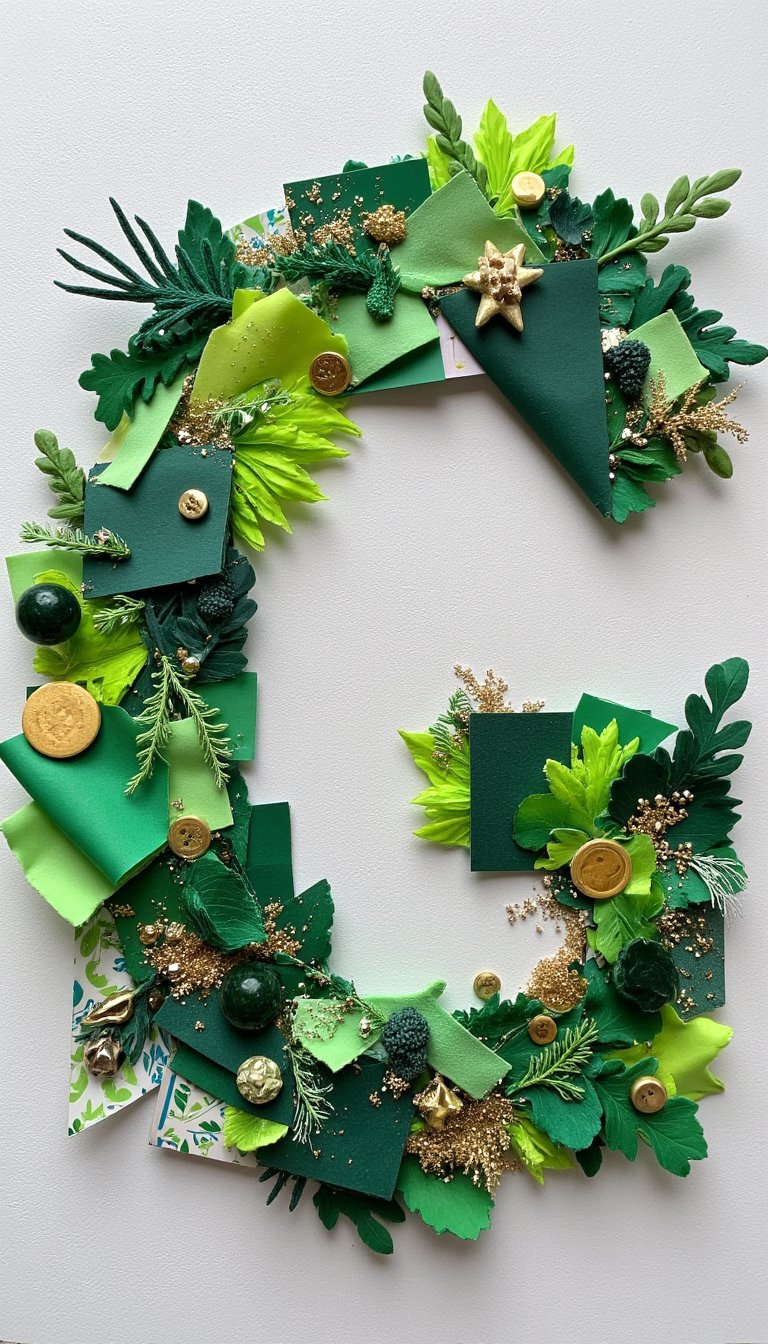 5. Green & Gold Collage G