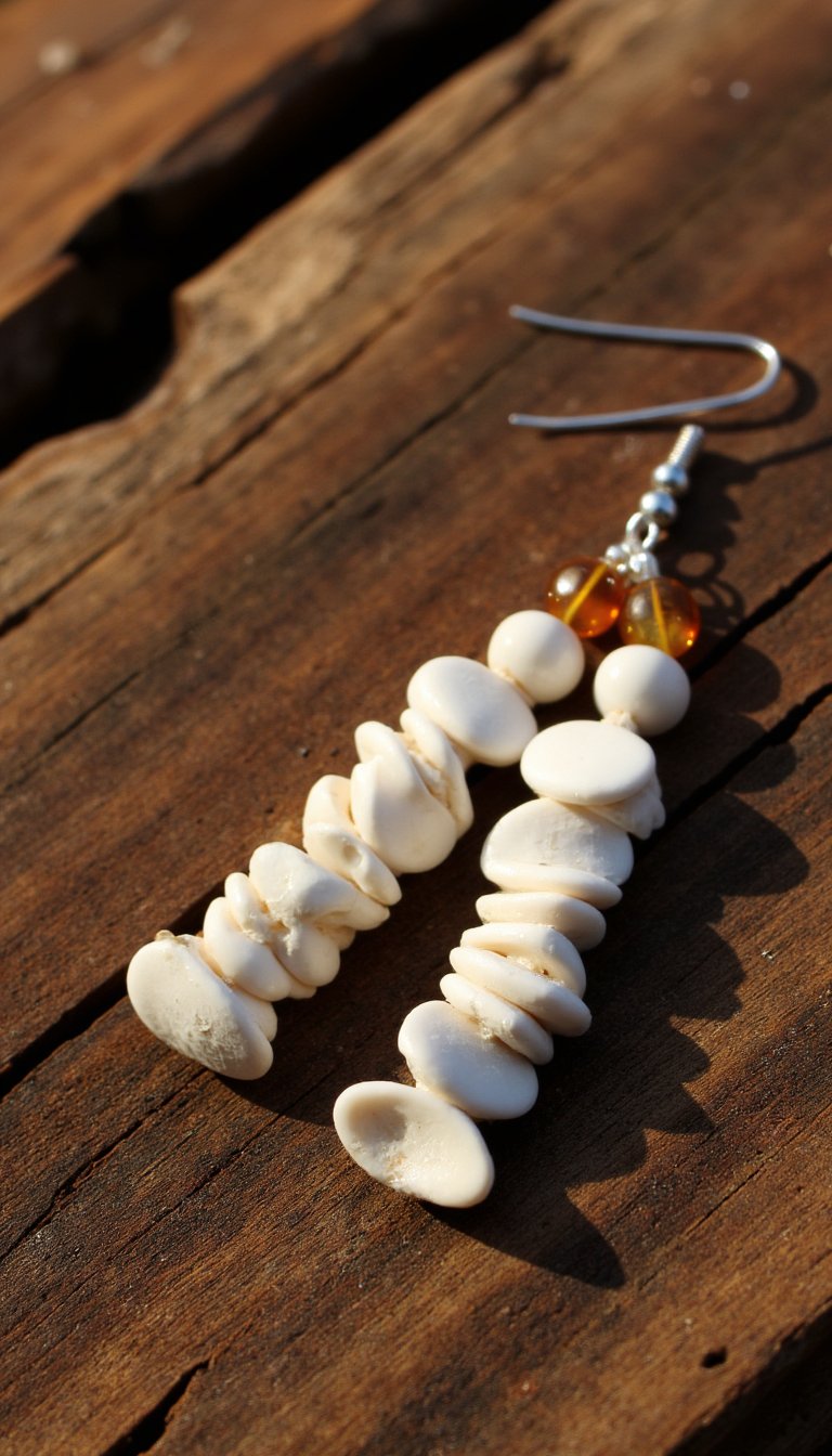 23. Dangling Shell Earrings