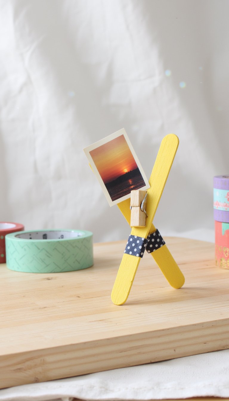 25. Popsicle Stick Photo Holders