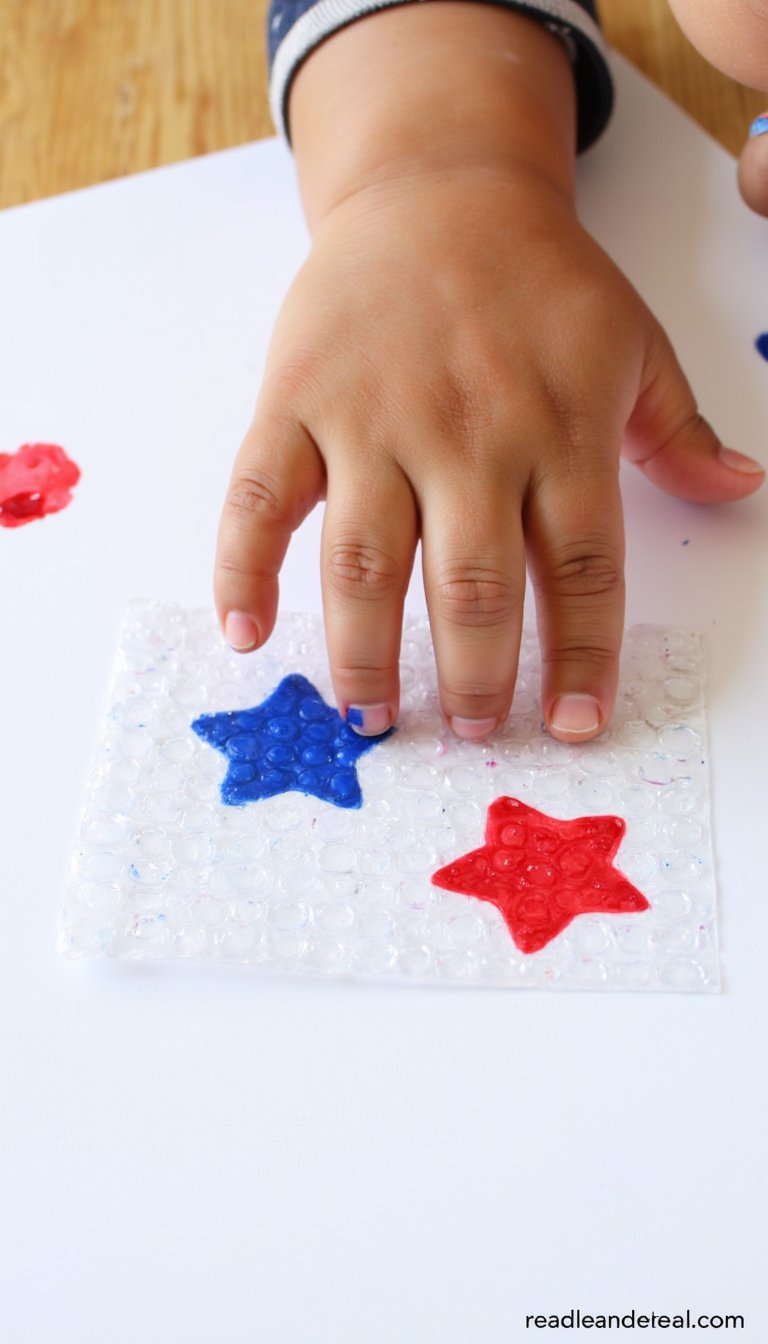 11. Bubble Wrap Star Printing