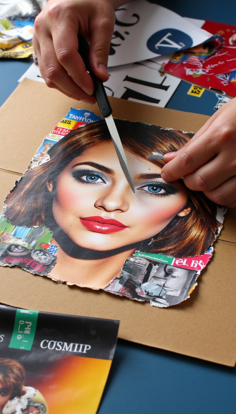 9. Magazine Collage Self-Portraits