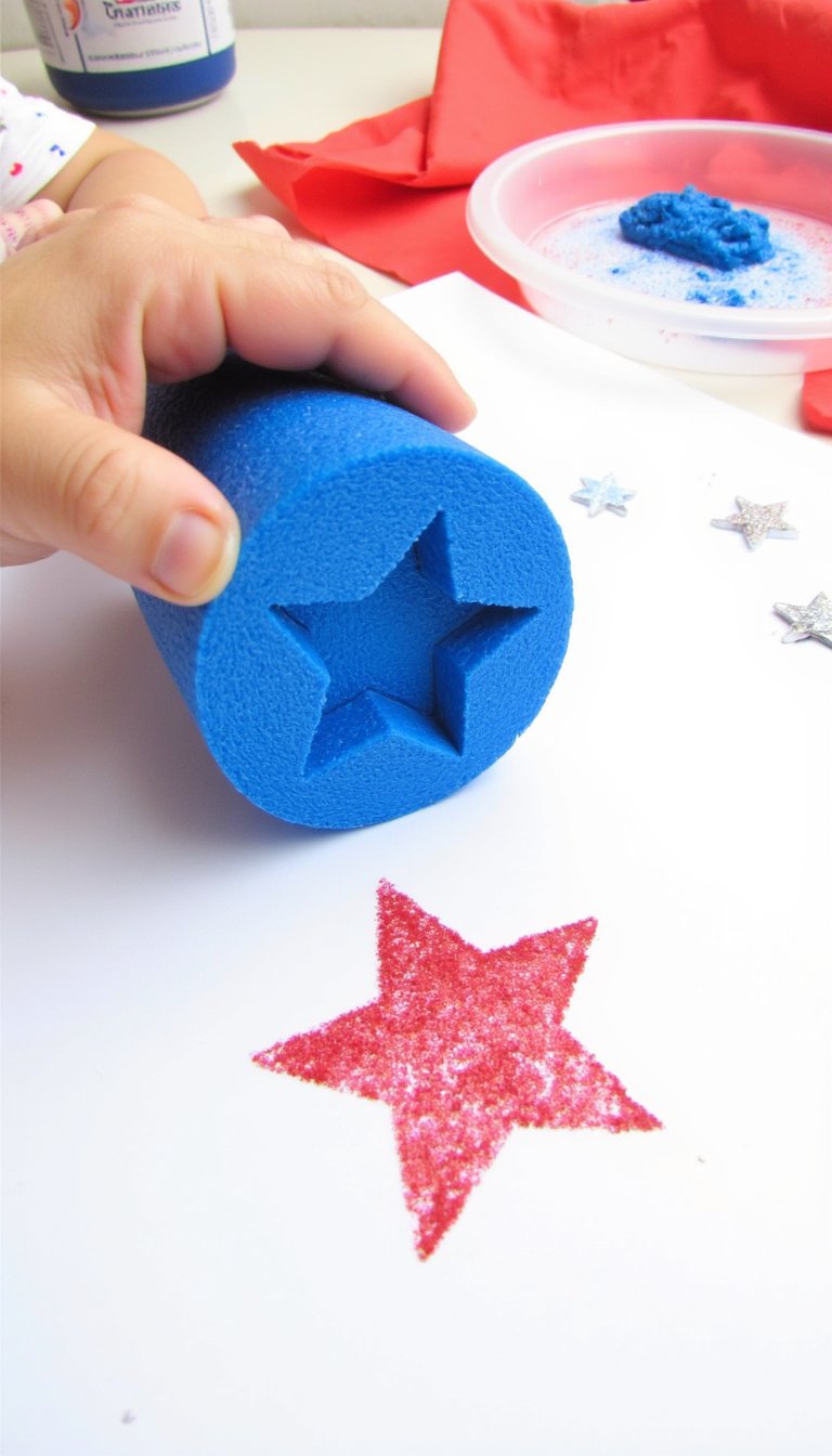 18. Pool Noodle Star Stampers