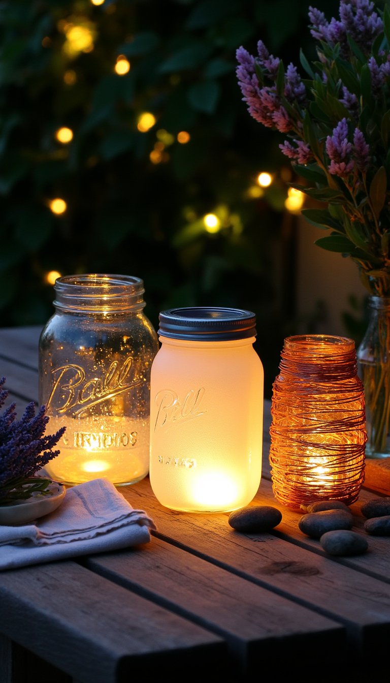 13. Mason Jar Solar Light Lanterns