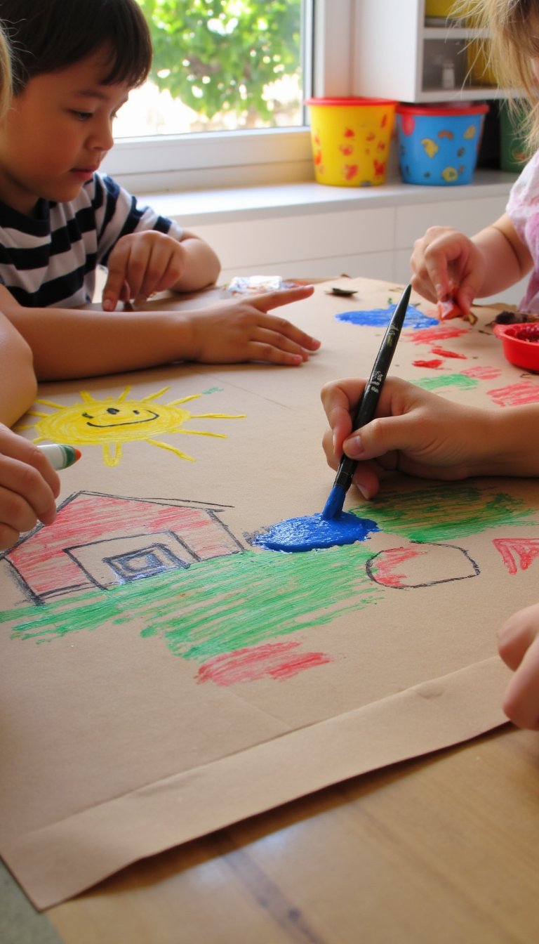 29. Collaborative Mural on Kraft Paper