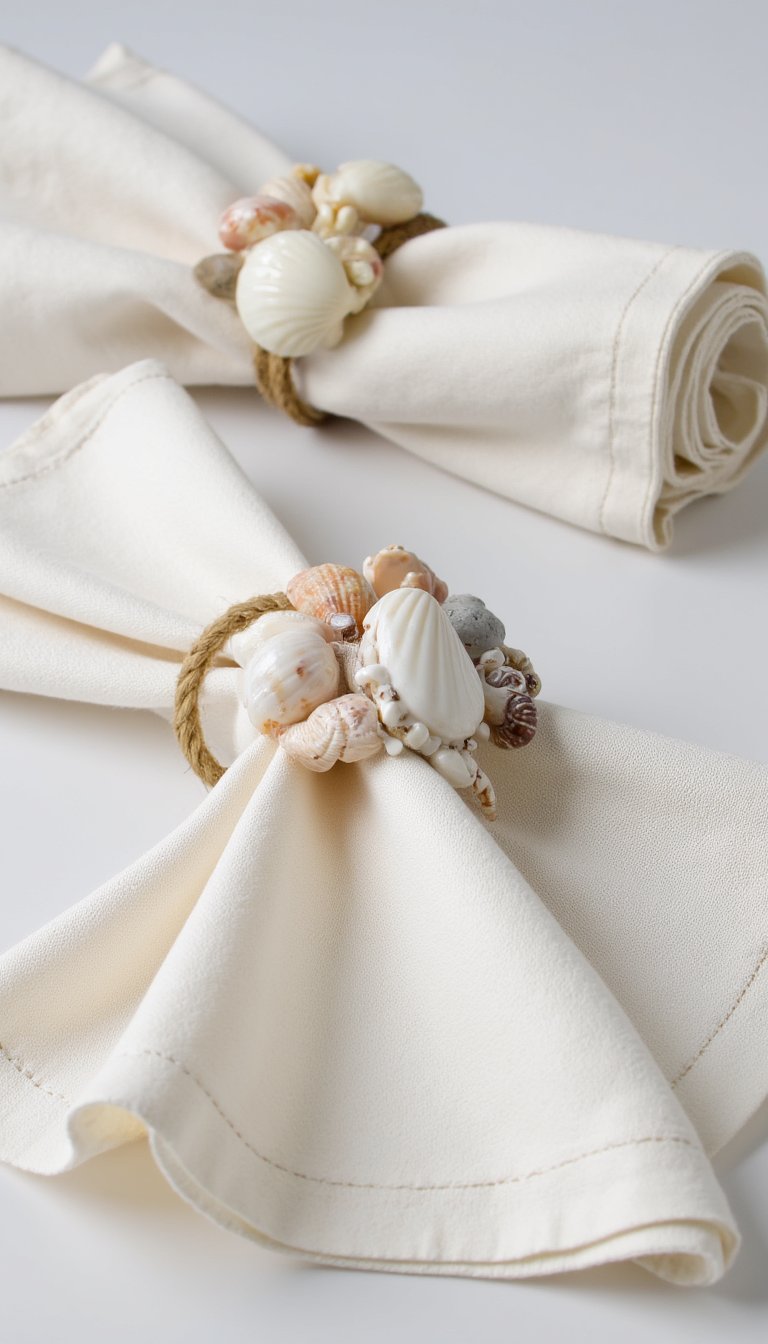 15. Charming Shell Napkin Rings
