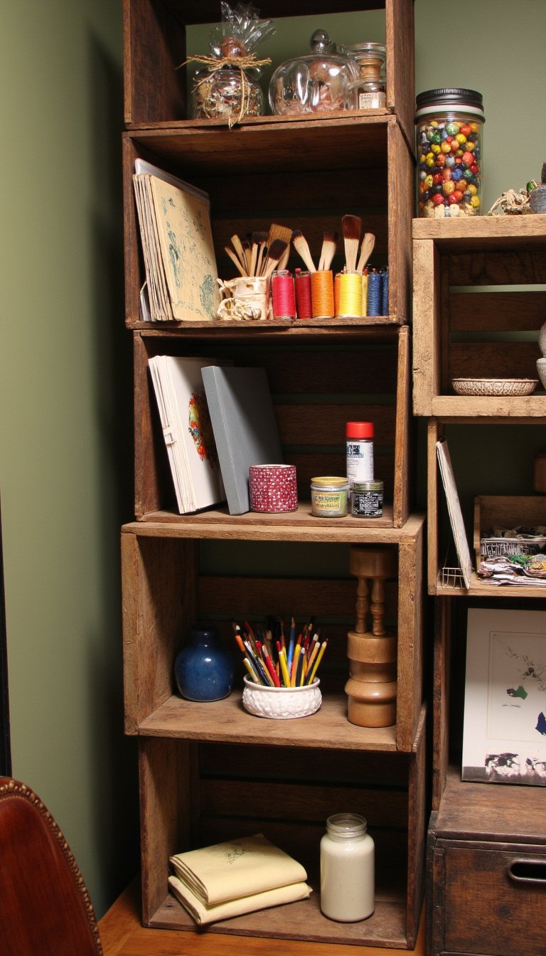 13. Milk Crate Cubbies