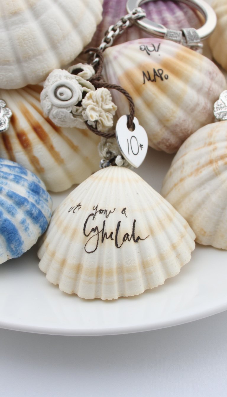 11. Personalized Shell Keychains