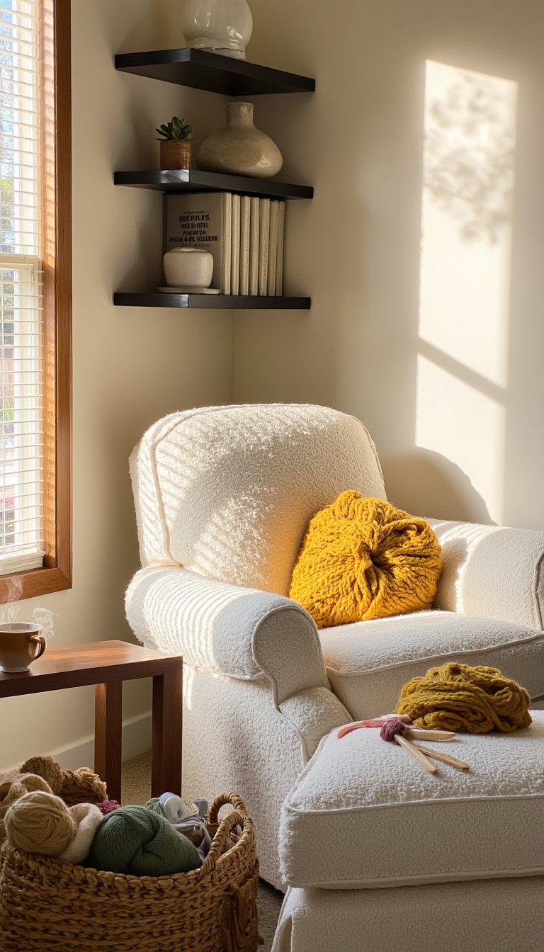 2. The Sun-Drenched Reading & Knitting Nook