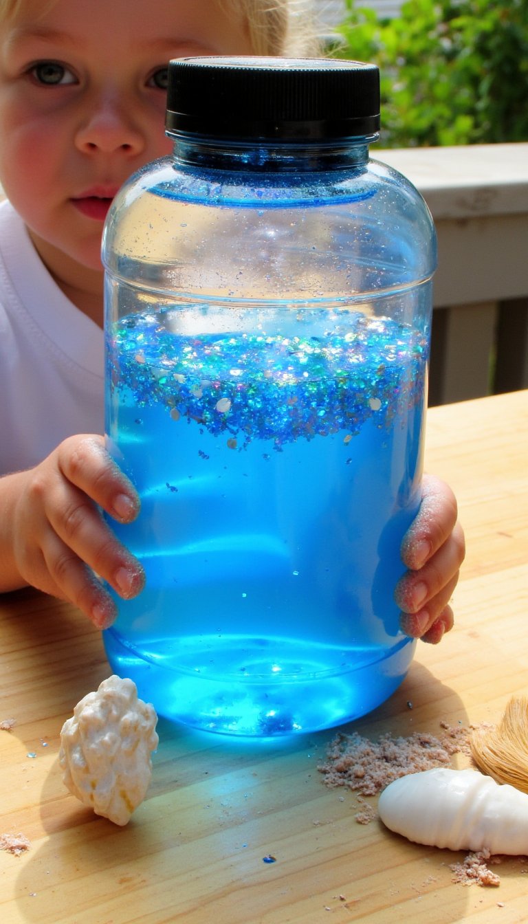 2. Ocean in a Bottle Sensory Jar