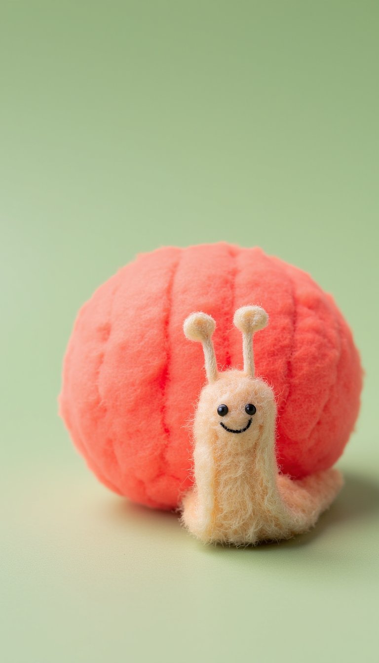 13. Fluffy Pom Pom Snail