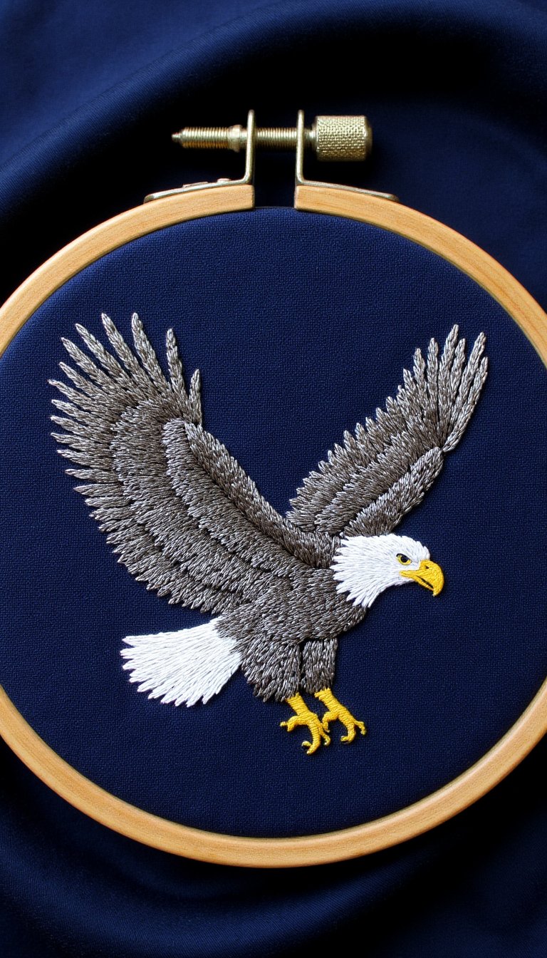 16. Embroidery Hoop Art with Folk Motifs