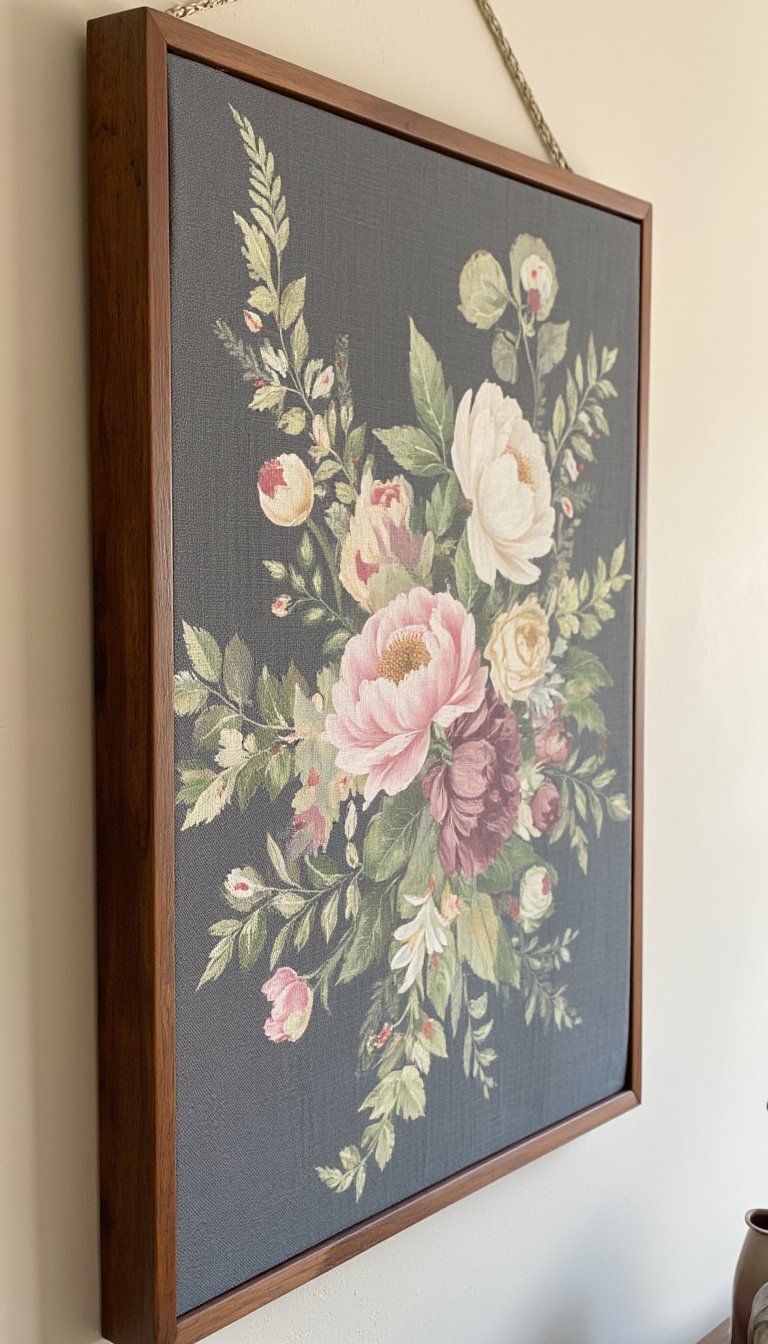 6. Framed Fabric Wall Art