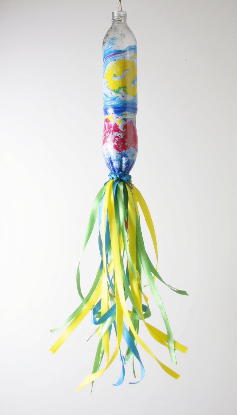 4. DIY Wind Socks from Upcycled Bottles