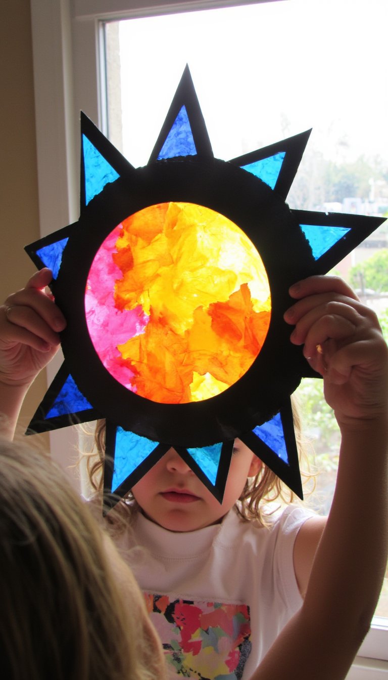 15. Tissue Paper Stained Glass