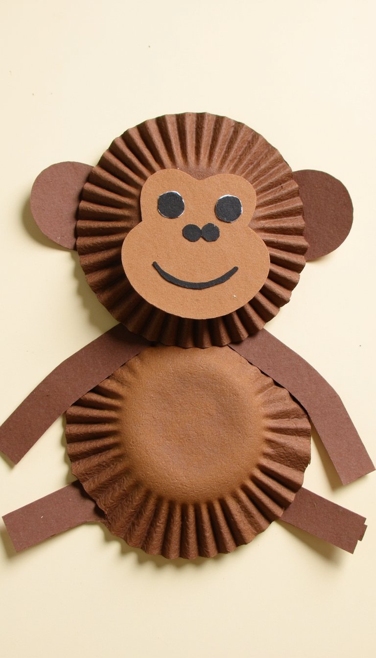 12. Cupcake Liner Monkey