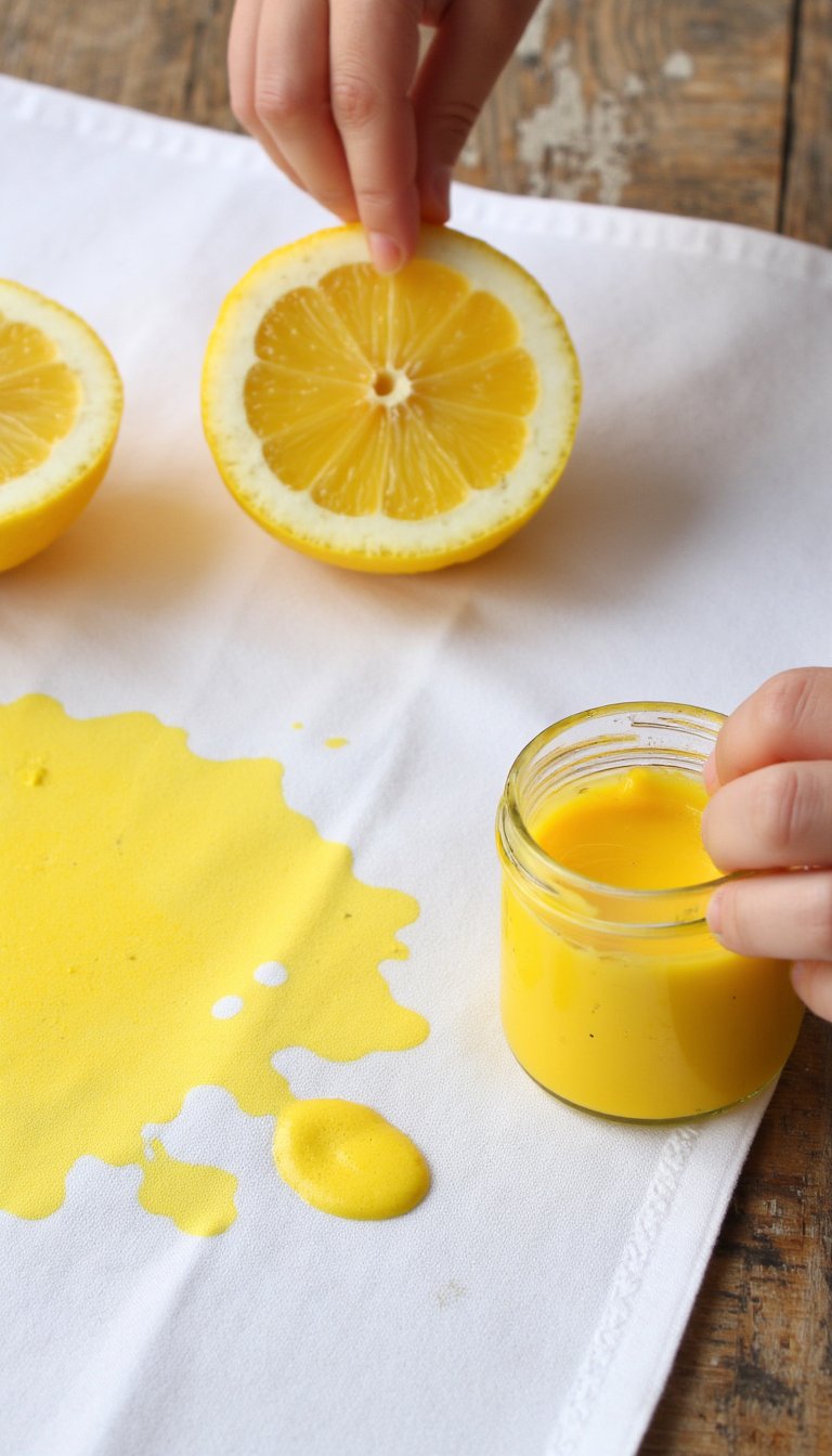 3. DIY Lemon Stamp Tea Towels
