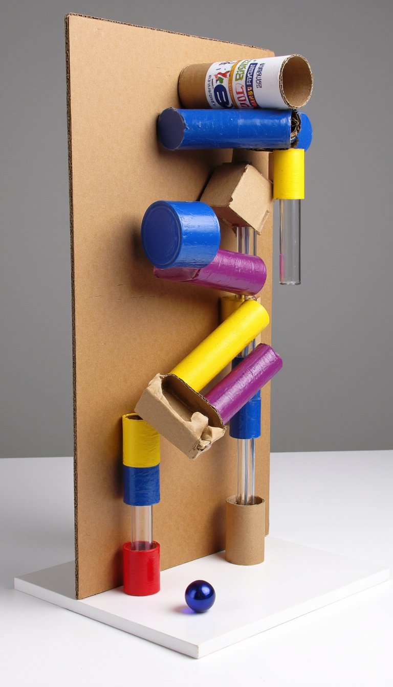 2. DIY Cardboard Marble Run