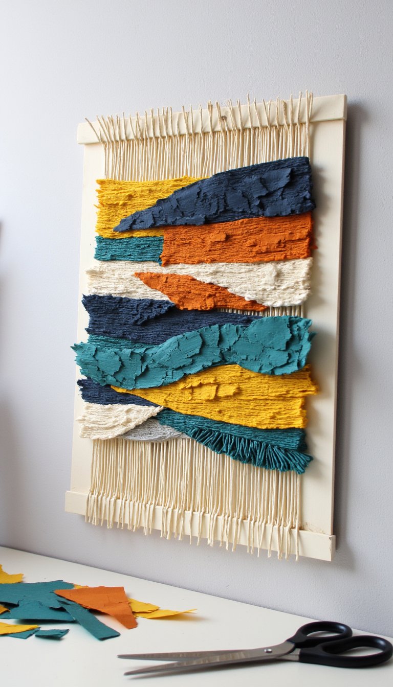14. Bold Paper Wall Weaving